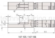 147-105 Микрометры гладкие для измерения швов жестянных банок схема